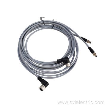 M8 male to M12 female Angled Connection Cable